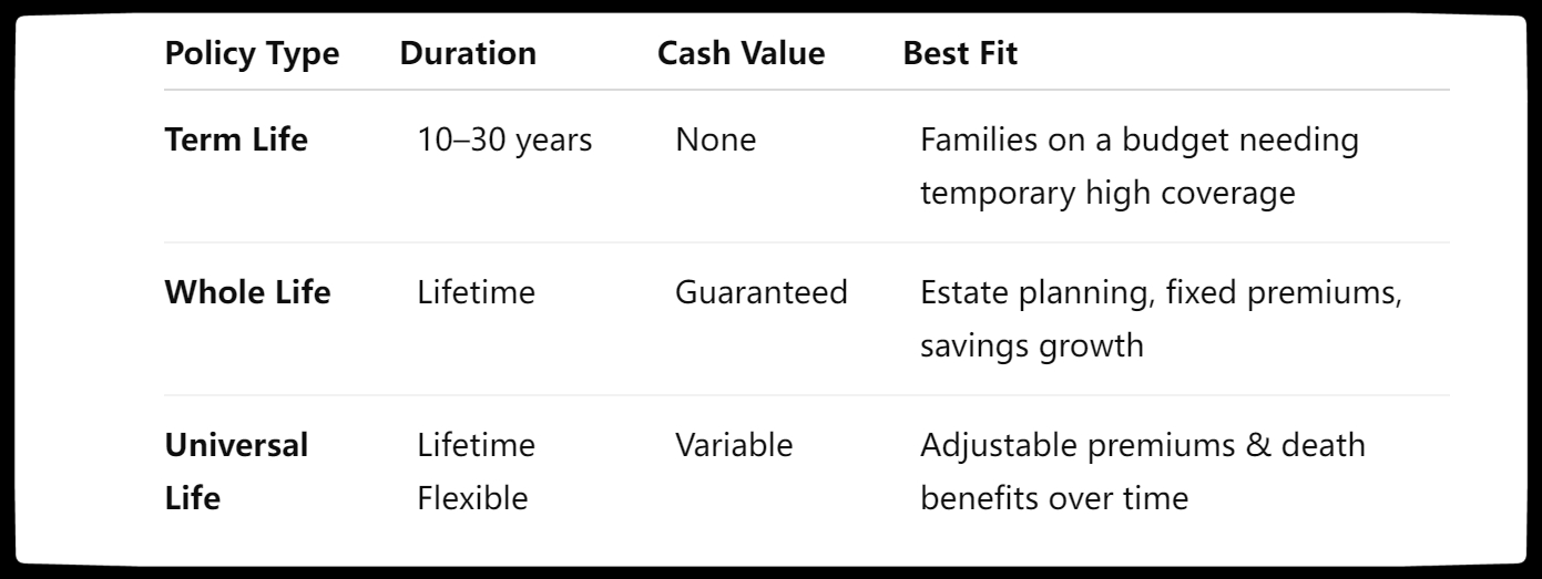 Michigan Life Insurance Policy Choices