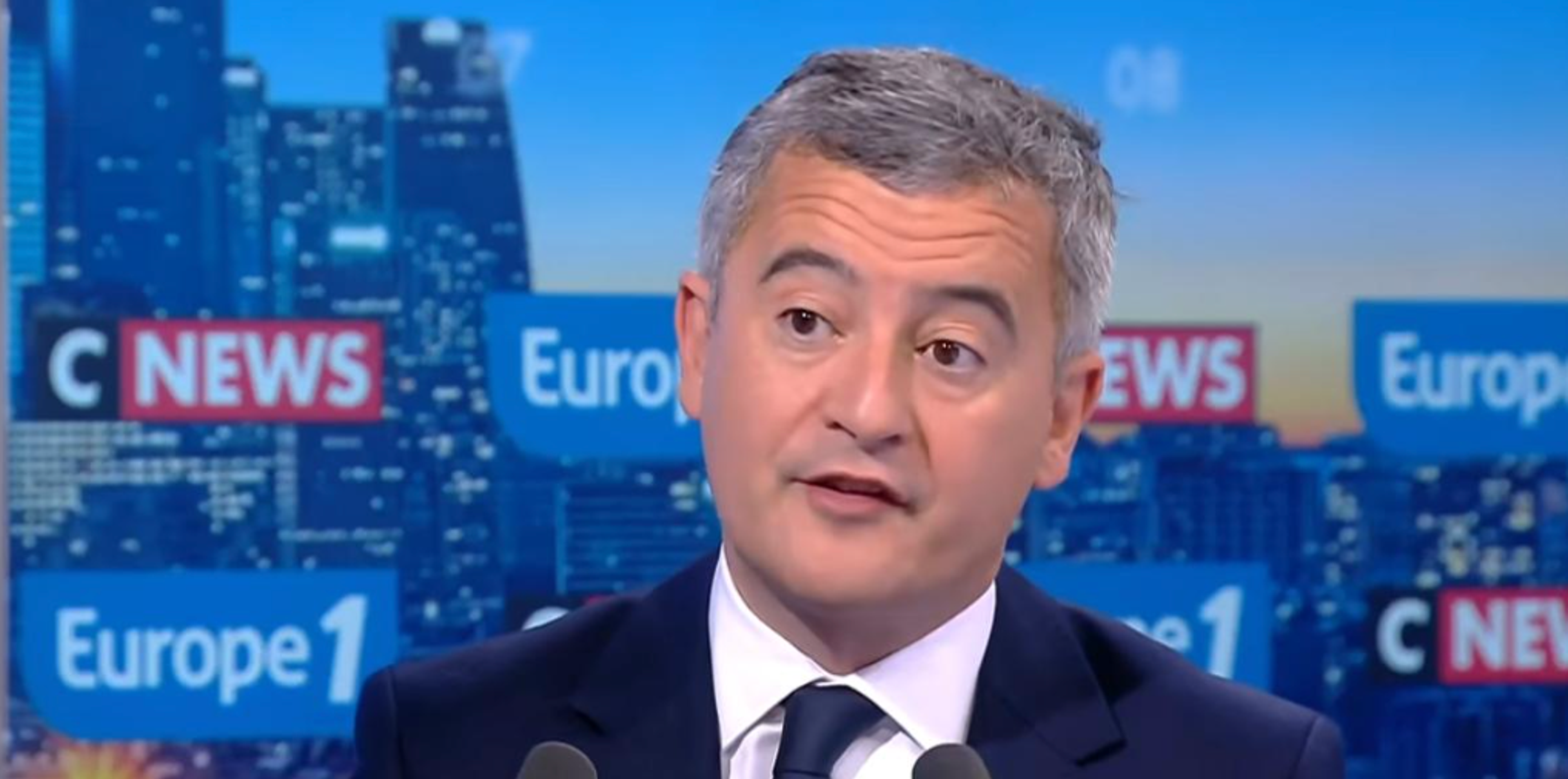 French Minister of Justice Gérald Darmanin on CNews
