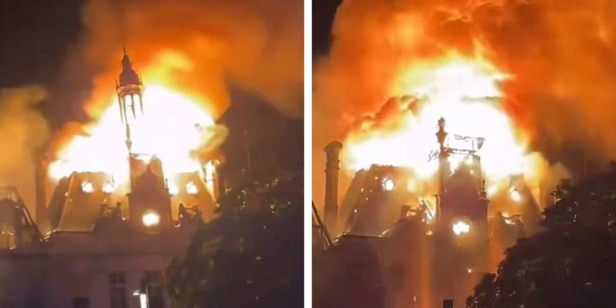 Leftist rioters torch, destroy 143-year-old town hall in France as 400 ...