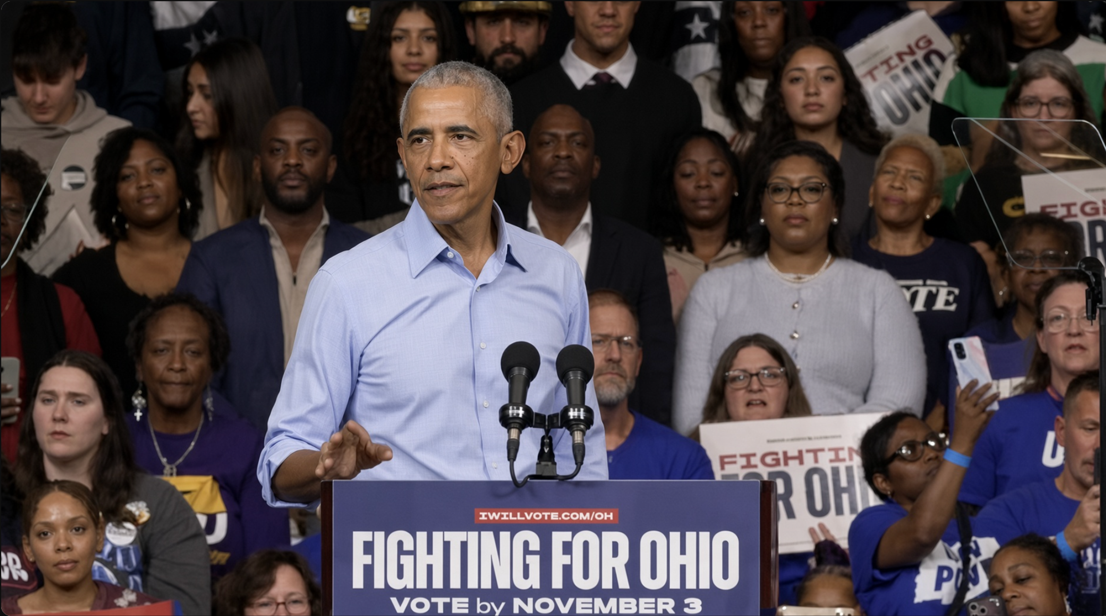 Barack Obama rallies in Ohio