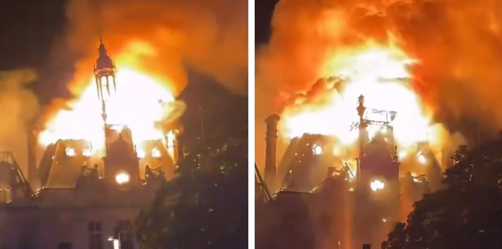 Arson of Limoges City Hall, France