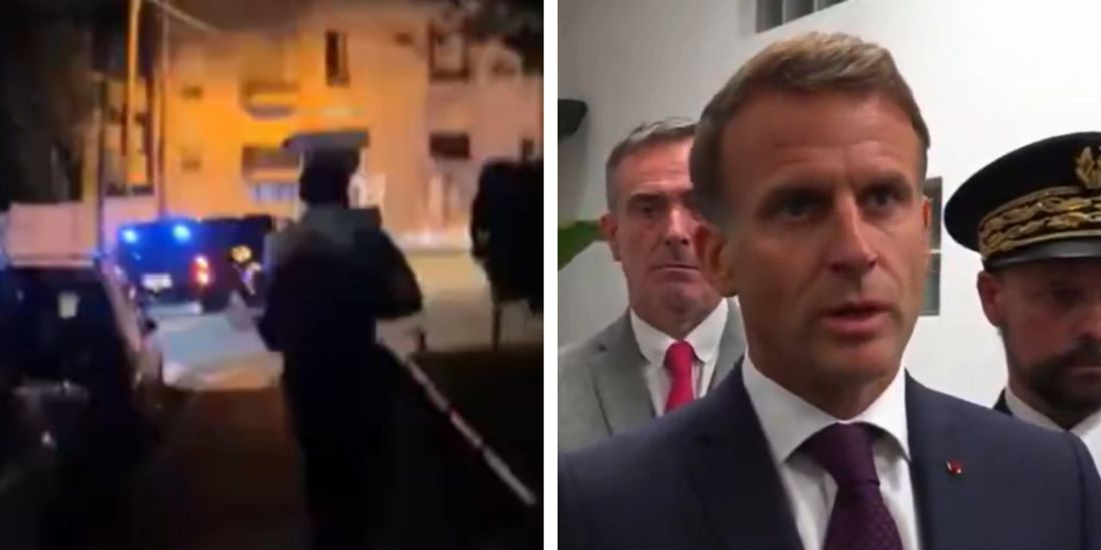 Trappes chase and Macron