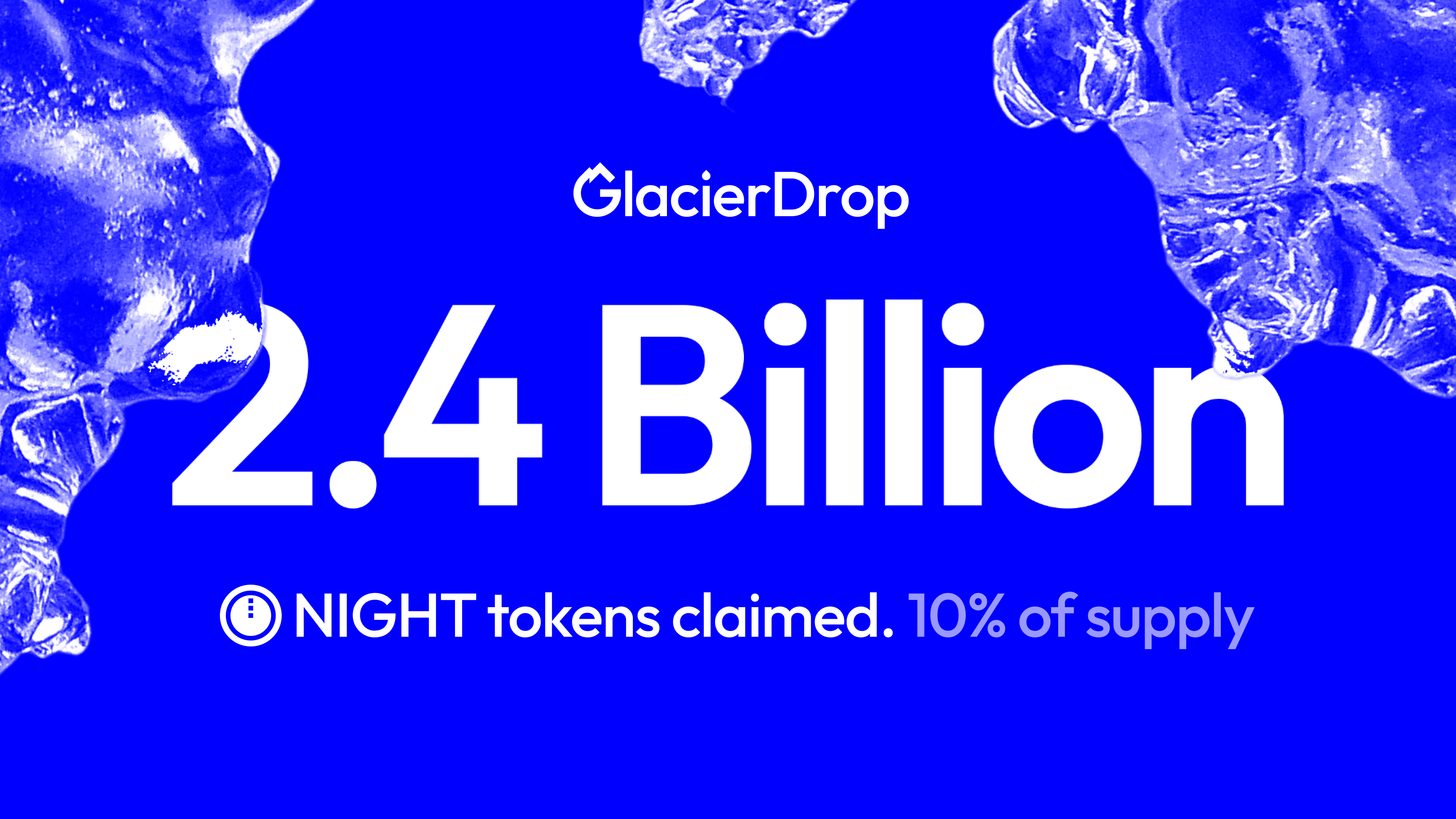 Midnight BLOG | Glacier Drop claims surpass 2.4 billion NIGHT tokens