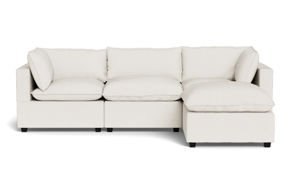 Kova Pillow Cushion Sofa 122in with Ottoman