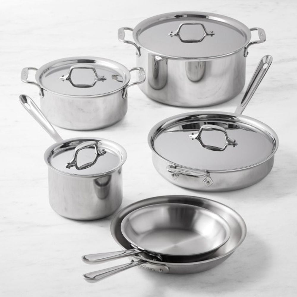 All-Clad D3 Tri-Ply Stainless-Steel 10-Piece Set