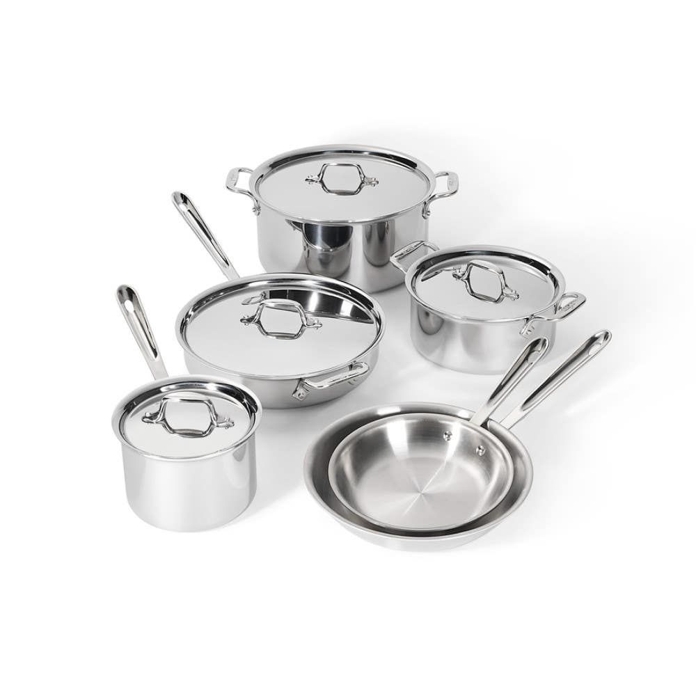 D3 Stainless 3-ply Bonded Cookware Set, 10 Piece
