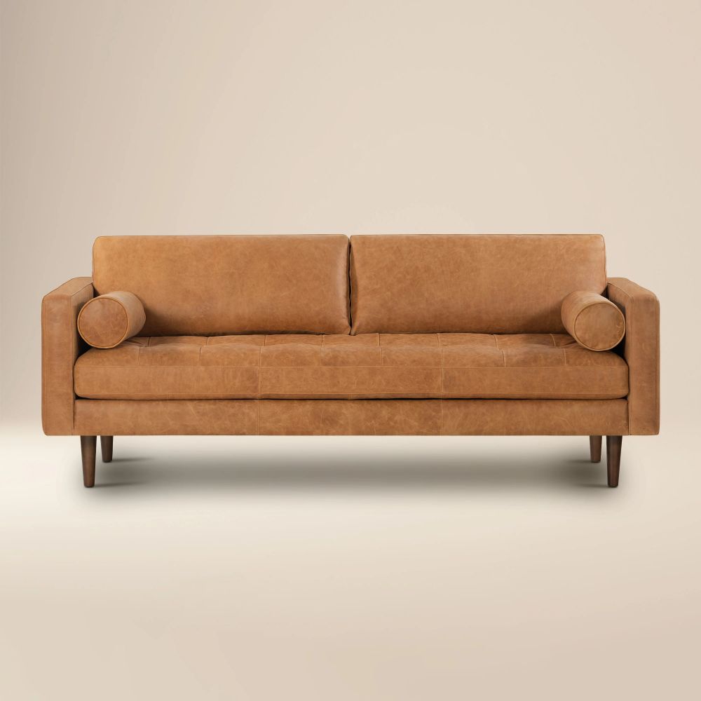 Napa 88.5in Leather Sofa