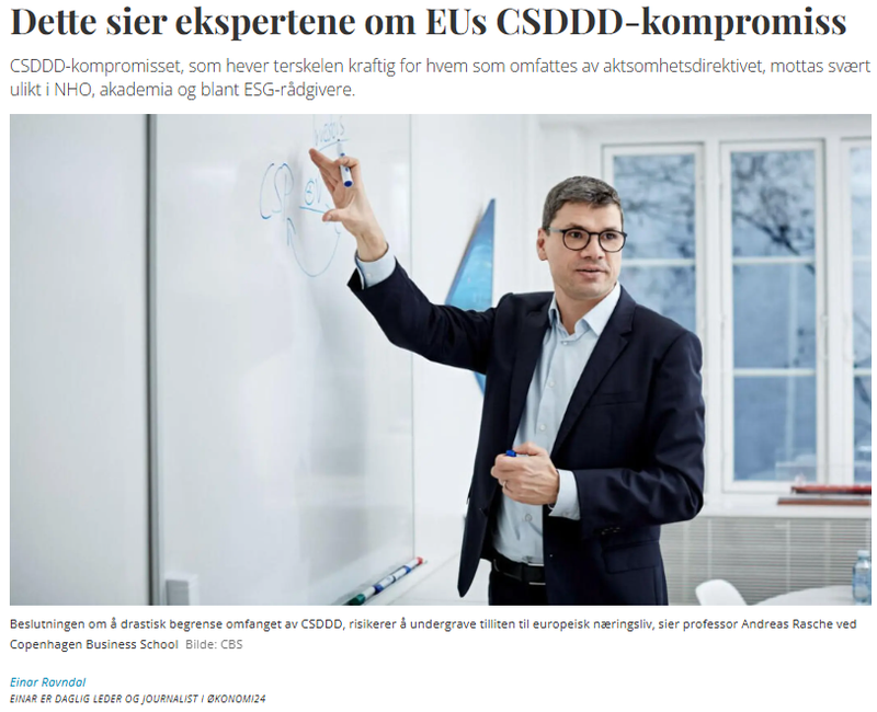 CSDDD-kompromisset: lettere for næringslivet – men hva med ansvarligheten?