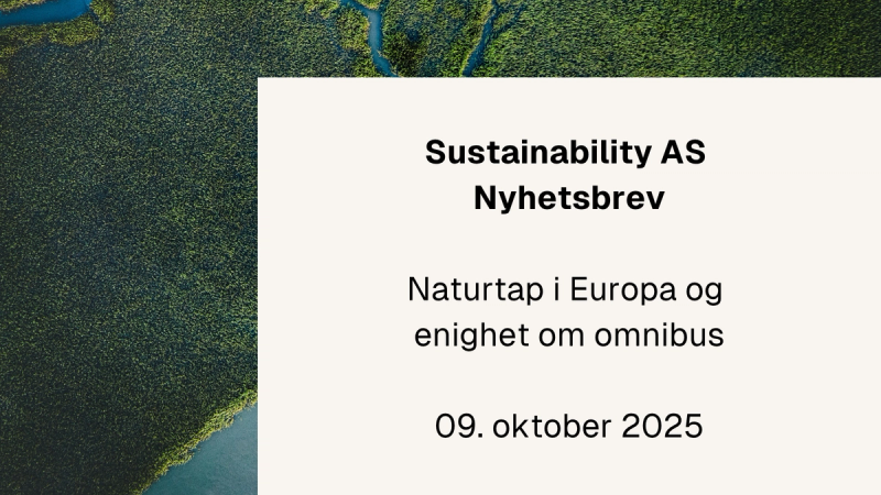 Naturtap i Europa og enighet om omnibus