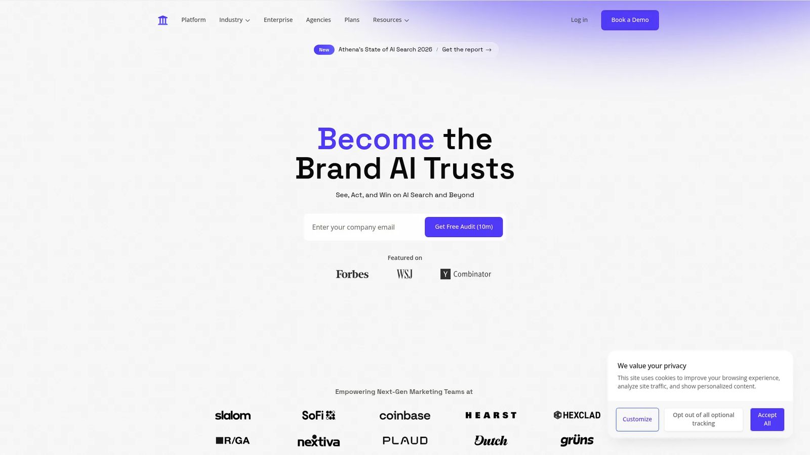 AthenaHQ - Best For Lower-Friction AI-Search Tracking Entry