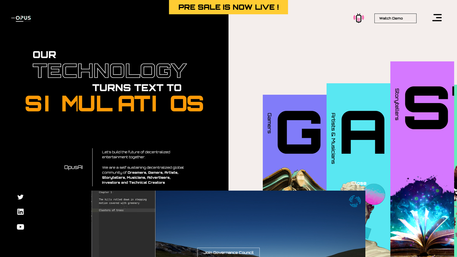 Opus Clip homepage