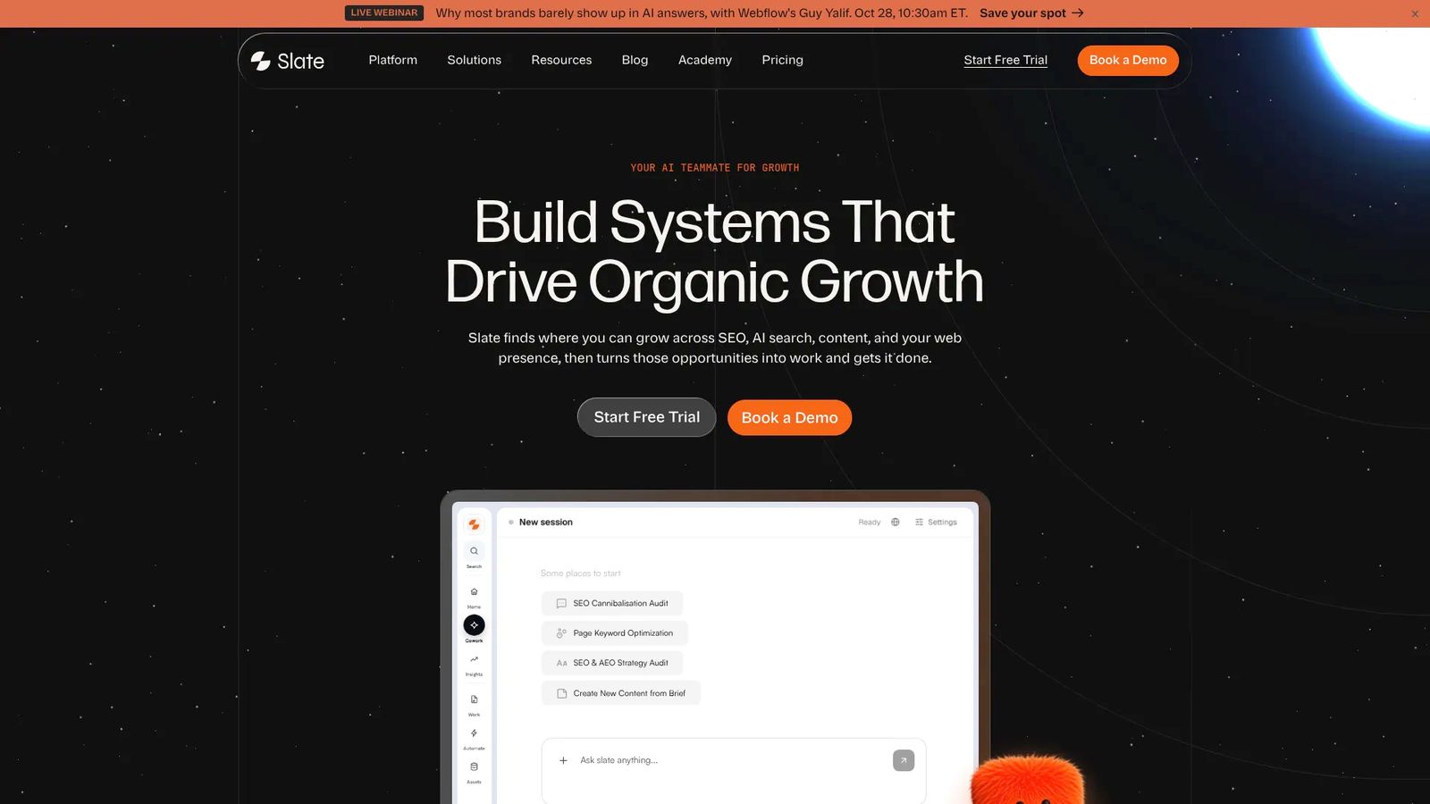 Slate - Best End-To-End, Agent-Driven Platform For AI Search And Organic Growth Execution