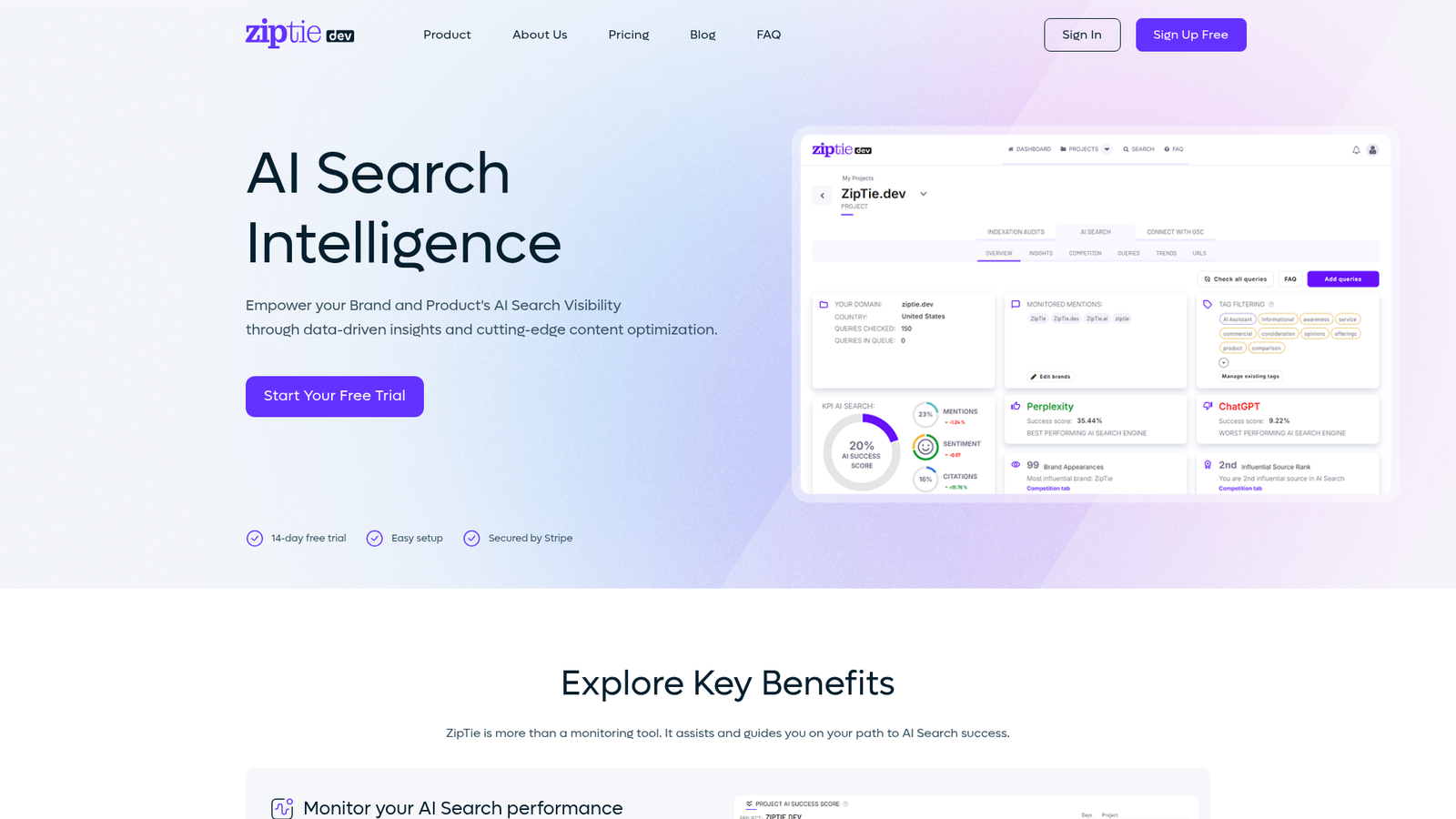 ZipTie.dev homepage