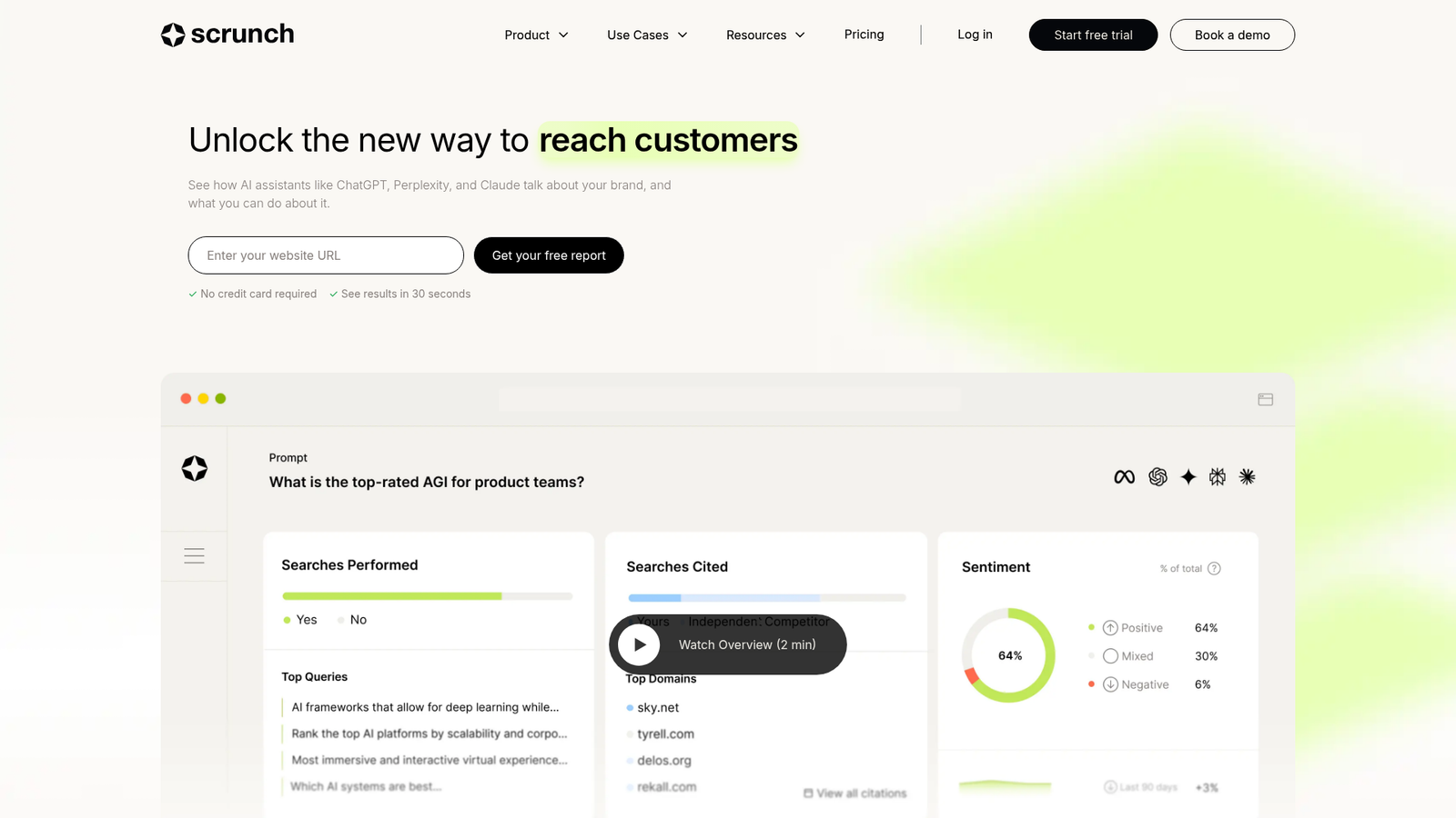 Scrunch homepage