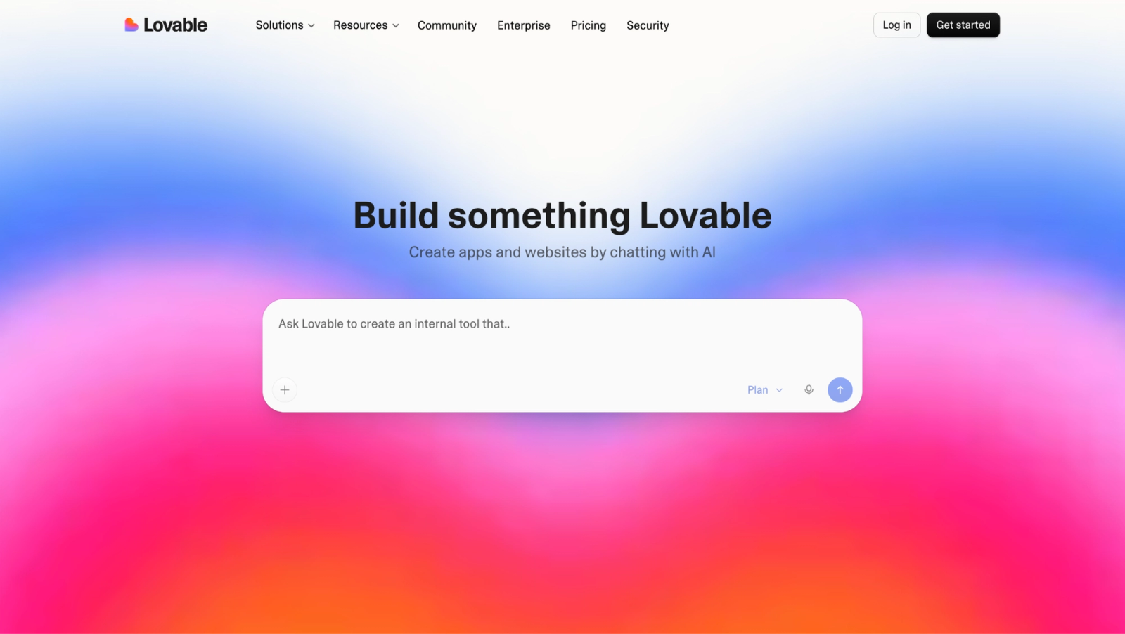 Lovable homepage