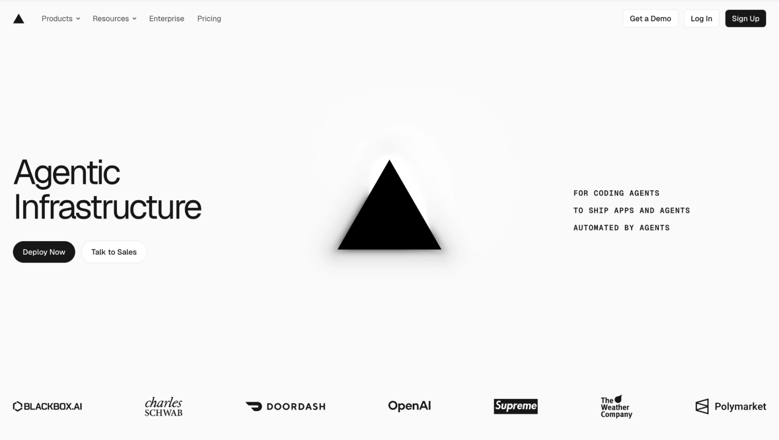 Vercel v0 homepage