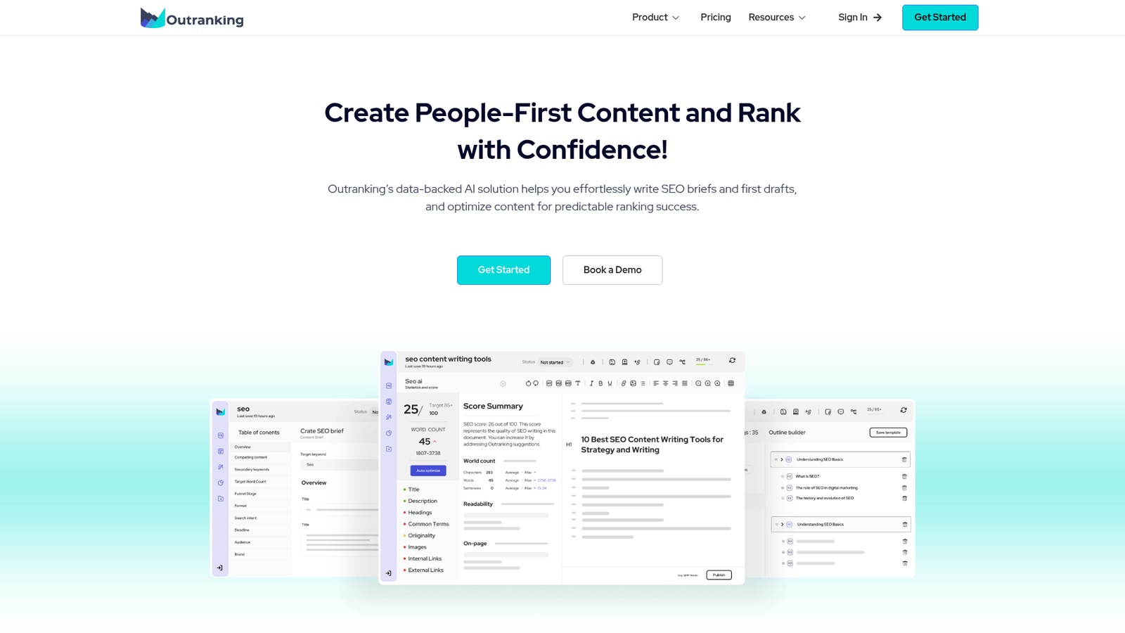 Outranking homepage