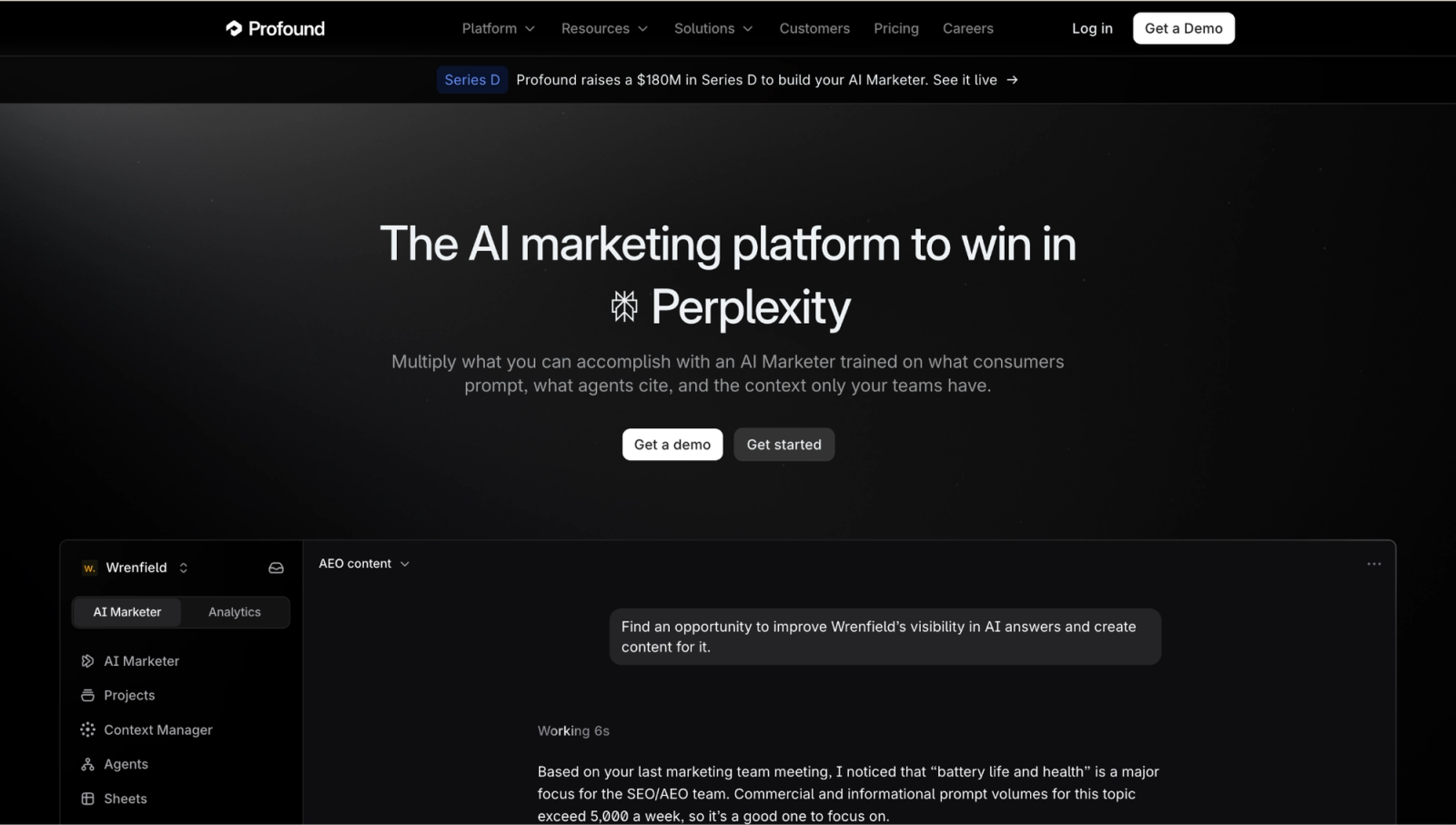Profound Homepage