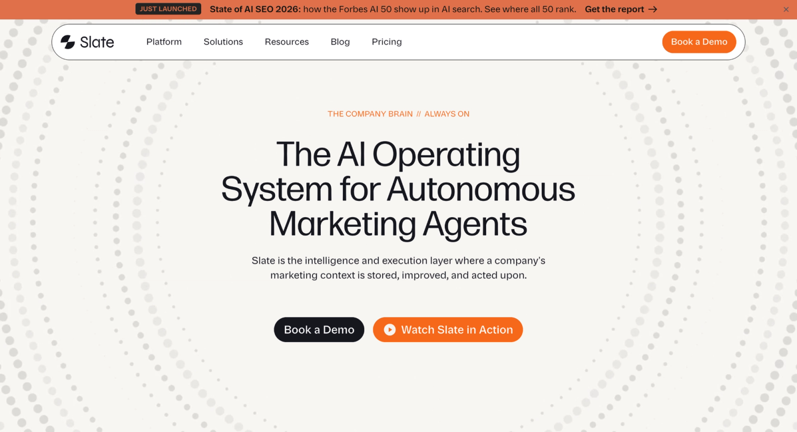 Slate | Best For AI-Driven Organic Marketing Automation