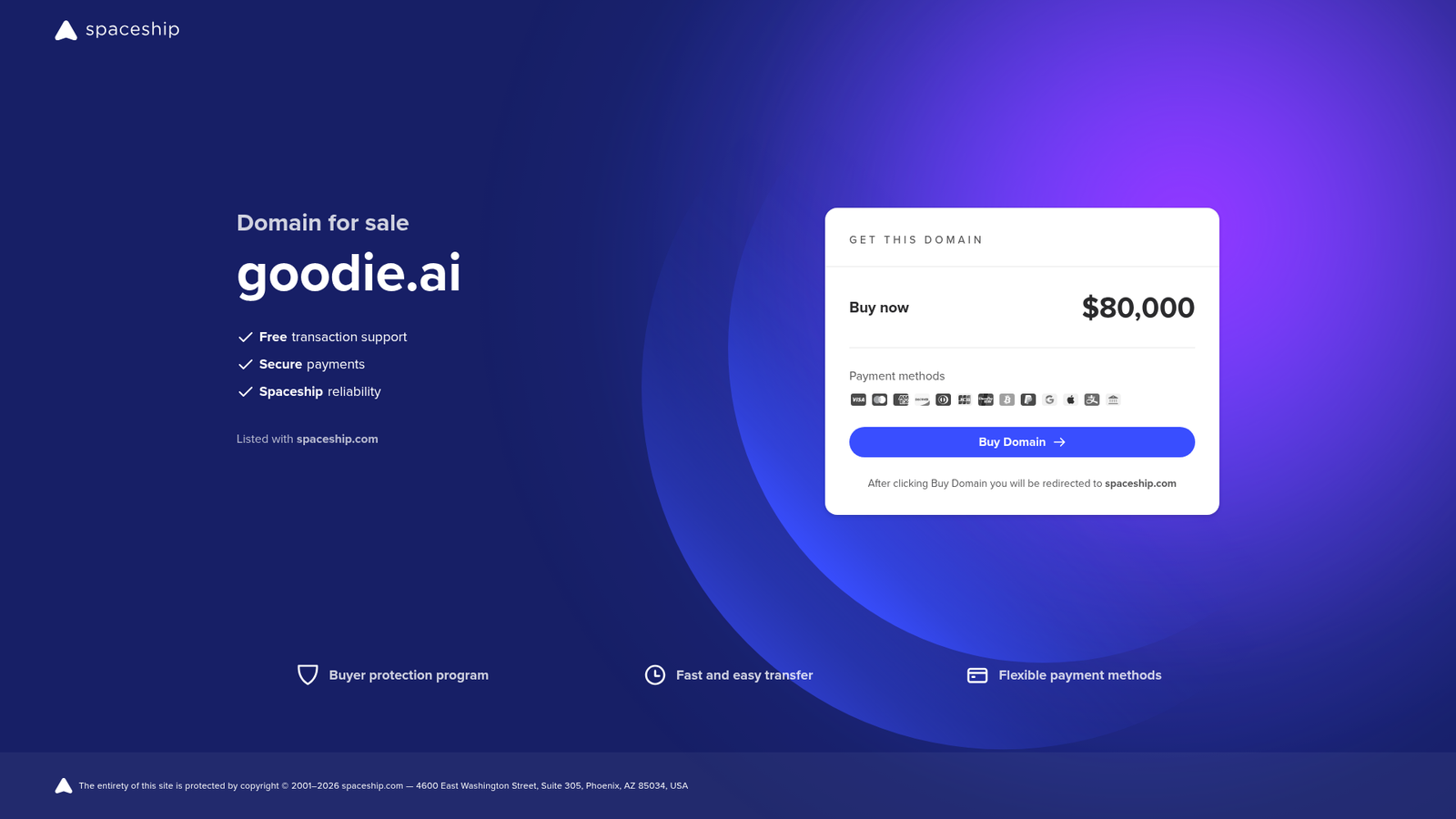 Goodie AI homepage