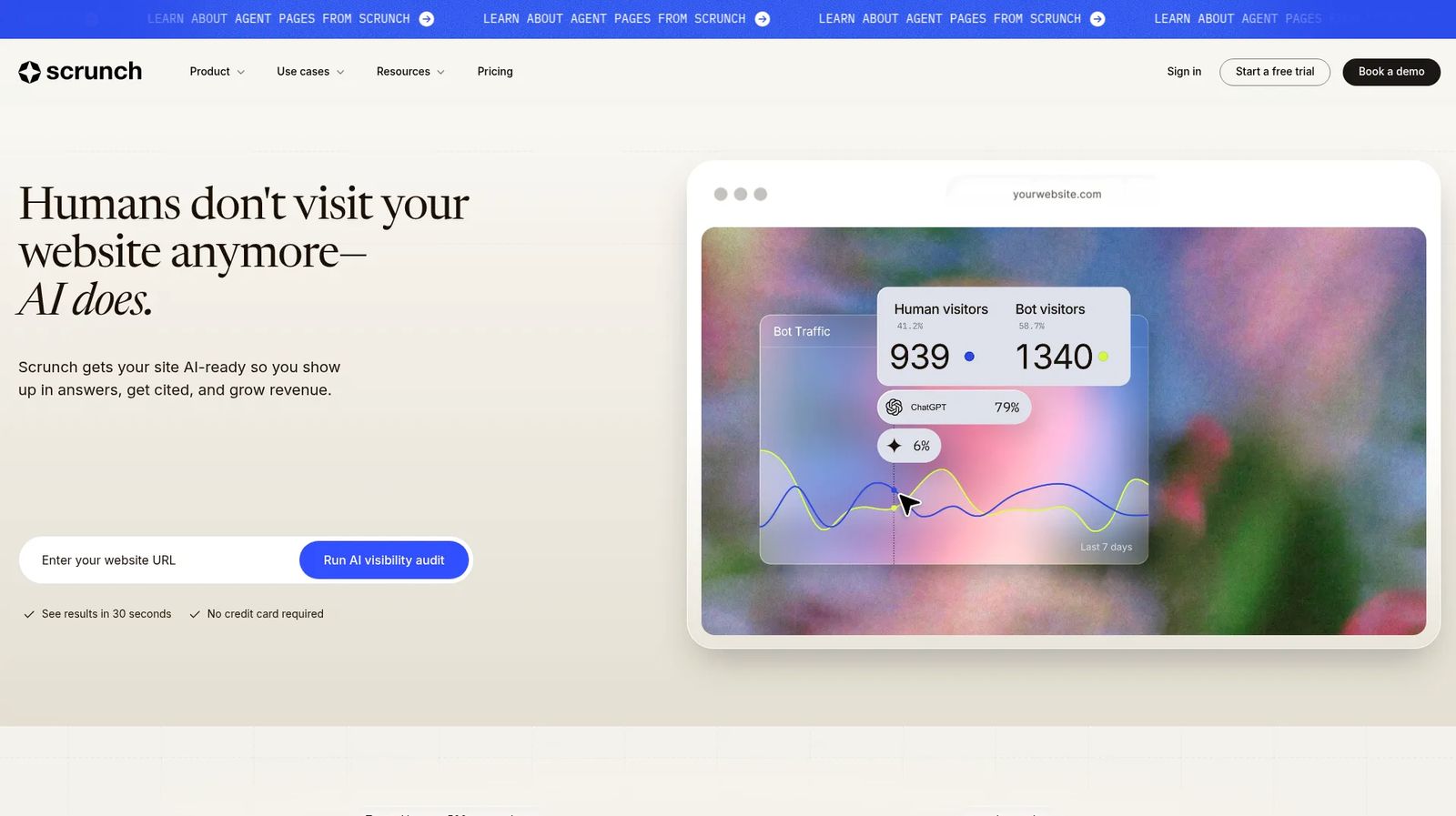 Scrunch AI Homepage