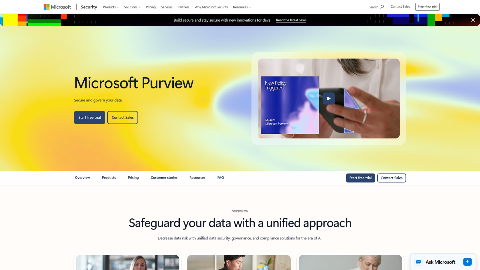 Microsoft Purview (AI Hub)