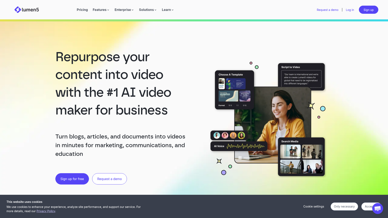 Lumen5 homepage