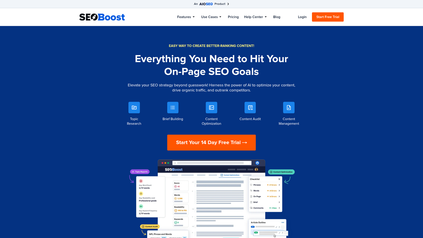SEOBoost homepage