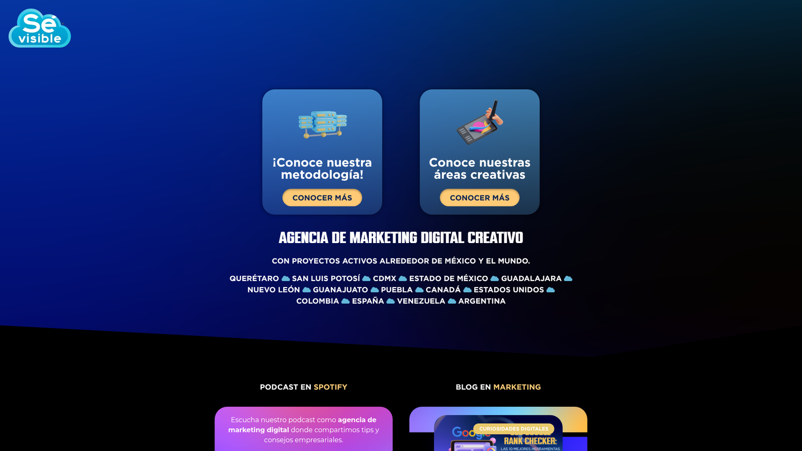 SE Visible homepage