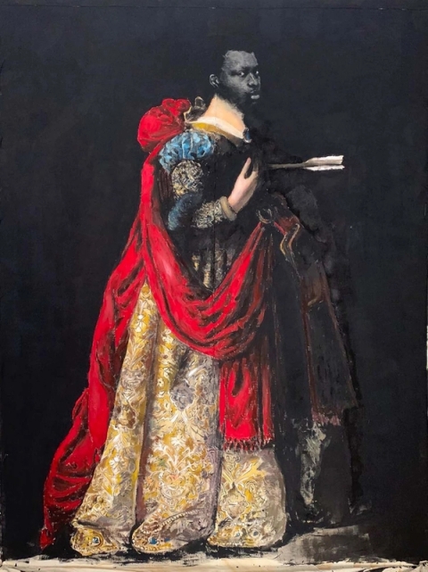 Sainte Ursula, after Francesco de Zurbaran (1635-1640), 2023 - Roméo Mivekannin