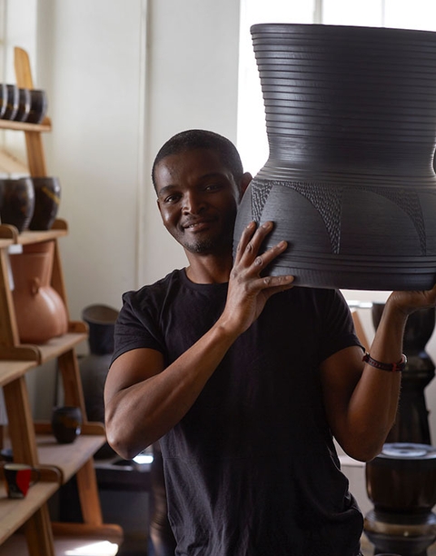 Chuma Maweni produces largest ceramic series to date for Xigera