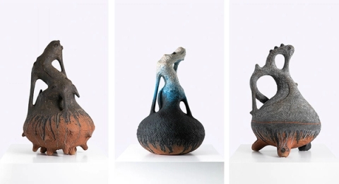 Andile Dyalvane and Zizipho Poswa at the first Indian Ocean Craft Triennial in Australia