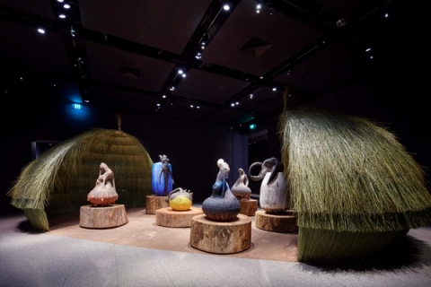 Andile Dyalvane and Zizipho Poswa at the first Indian Ocean Craft Triennial in Australia