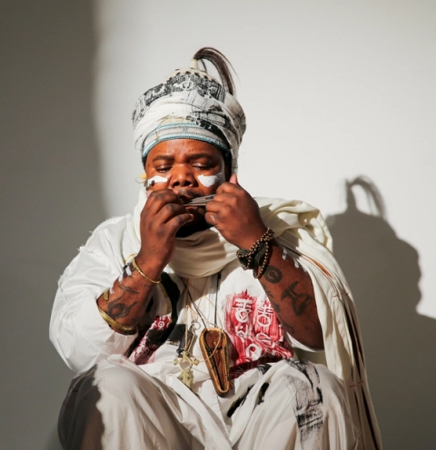 Andile Dyalvane - opening of Southern Guild Los Angeles - sound healing ceremony