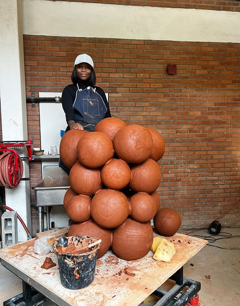Zizipho Poswa is artist-in-residence at CSULB Center for Contemporary Ceramics