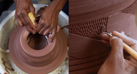 Chuma Maweni produces largest ceramic series to date for Xigera