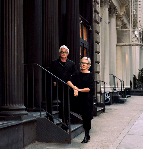 Trevyn and Julian McGowan outside 75 Leonard in Tribeca, the site of their new NYC gallery space