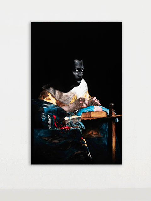 The Lacemaker (1669–1671), after Johannes Vermeer, 2025 - Roméo Mivekannin