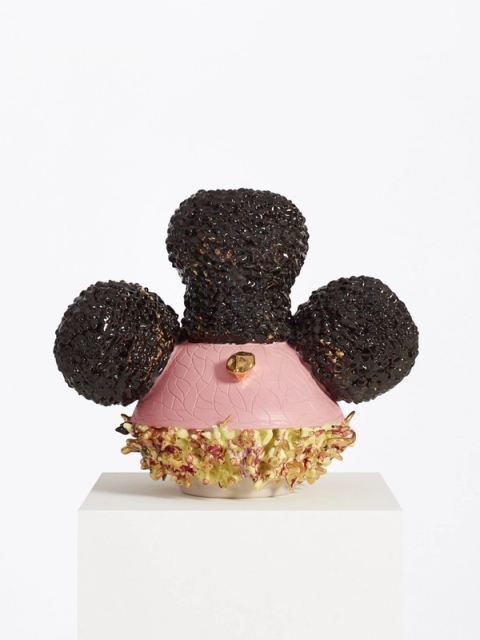 King Houndekpinkou - Outer Space Ritual Vessel Sculpture: Bubble Tea Juice and Pink Bubble Gum Offerings II, 2022