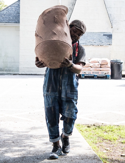 Andile Dyalvane at Leach Pottery in St. Ives, Cornwall