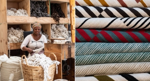 Coral & Hive’s monumental woven masterpiece for Xigera’s interiors