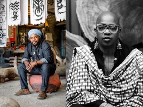 Andile Dyalvane (left) and Ashara Ekundayo (right)