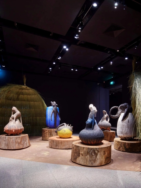 Andile Dyalvane and Zizipho Poswa at the first Indian Ocean Craft Triennial in Australia