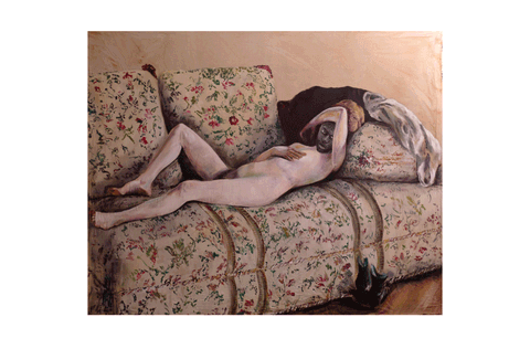Nude on a Couch, (1880–1882), after Gustave Caillebotte, 2026 - Roméo Mivekannin