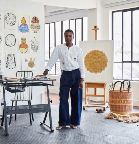 King Houndekpinkou at Southern Guild's GUILD Residency in 2024 - the first ceramicist