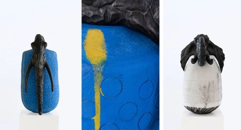 Andile Dyalvane and Zizipho Poswa at the first Indian Ocean Craft Triennial in Australia