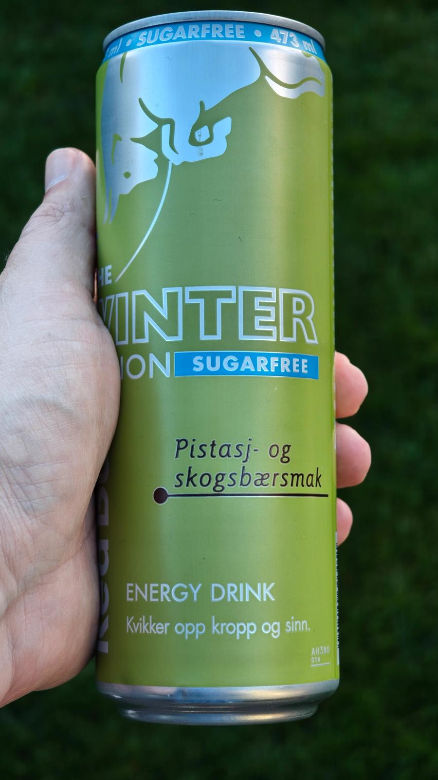 RedBull Pistasj- og skogsbærsmak, hele boksen