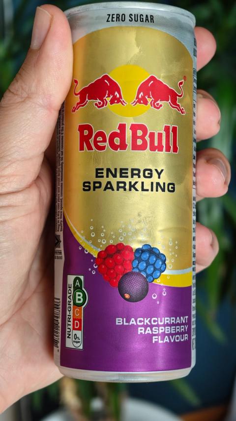 RedBull Blackcurrant Raspberry, the full can
