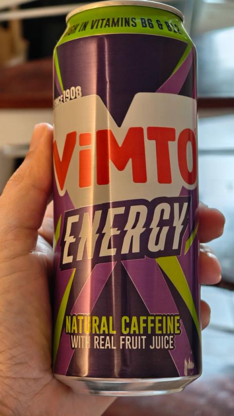 Vimto Energy, hele boksen