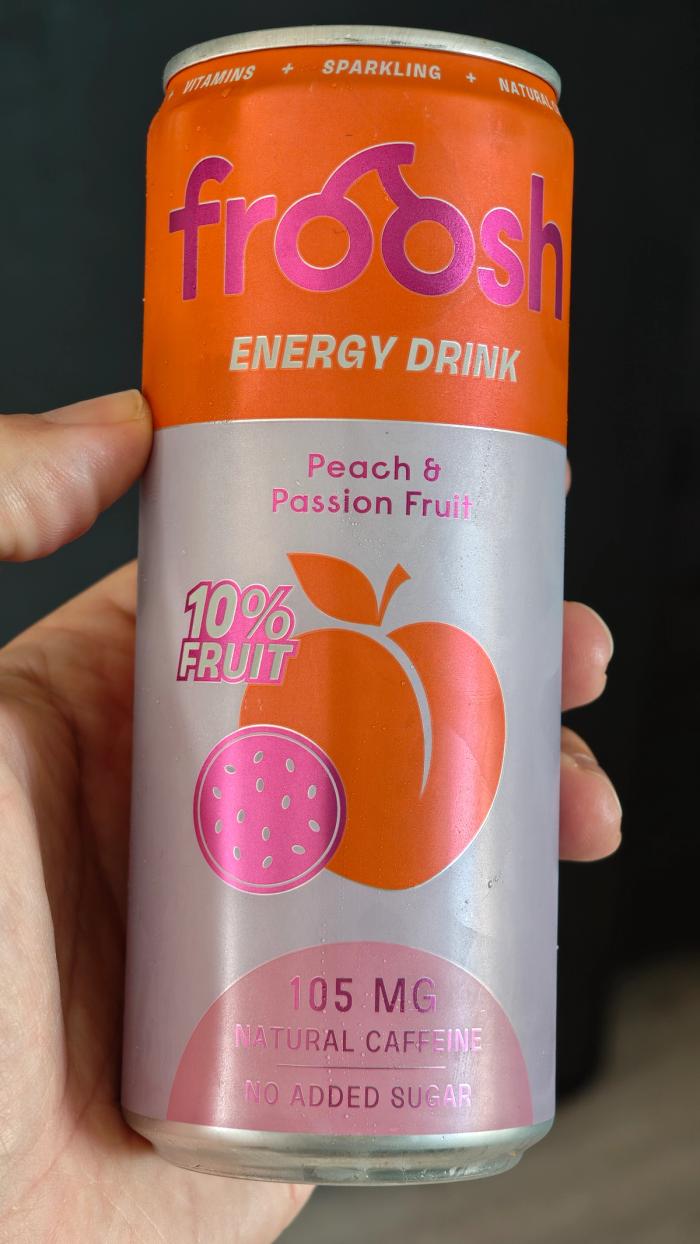 Froosh Peach & Passion Fruit, the full can